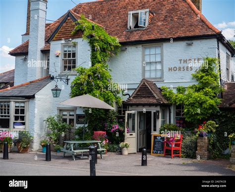 Three Horseshoes Pub, Laleham, Chertsey, Surrey, England, UK, GB Stock ...