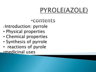 Pyrrole | PPT