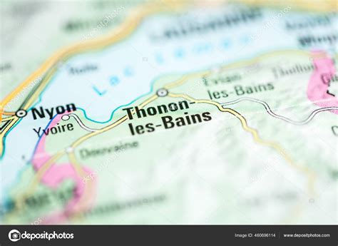 Thonon Les Bains Switzerland Map Stock Photo by ©aliceinwonderland2020 ...