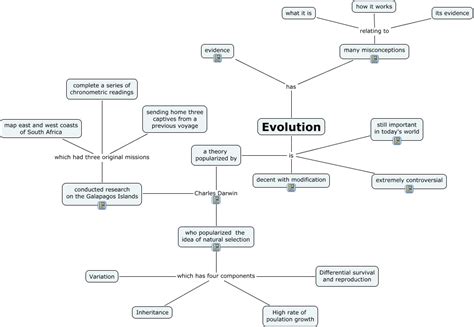 Concept Map: What Is The Theory Of Evolution By Natural Selection ...