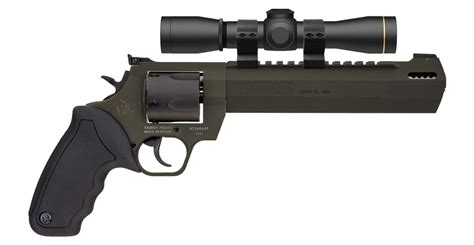 Taurus Raging Hunter 44 Magnum OD Green Revolver with Leupold FX-II 4x28 Handgun Scope ...