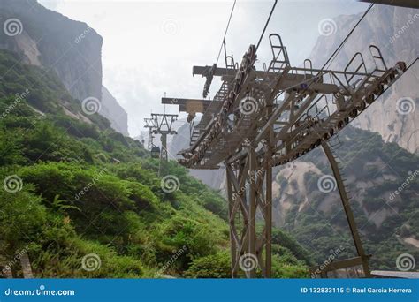 Cable Car on Yellow Mountain. Huangshan, China Stock Image - Image of mountain, metal: 132833115