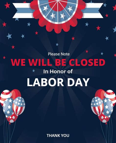 Download Labor Day Closing Sign Template For Free | TechySUMO