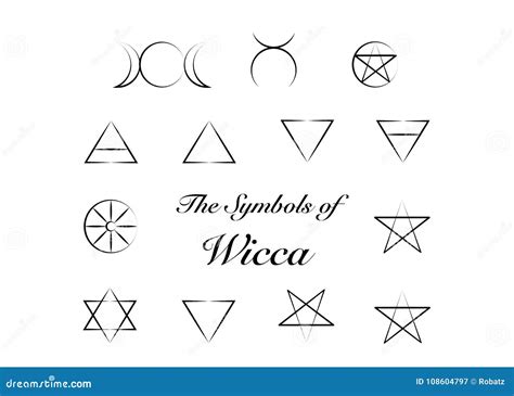 Set of Witches Runes, Wiccan Divination Symbols. Ancient Occult Symbols, Isolated on White ...