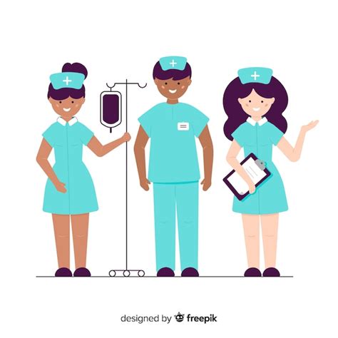 Free Vector | Flat nurse team