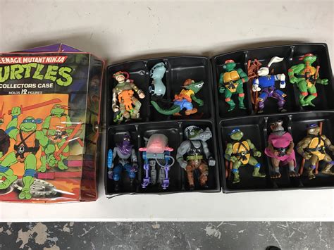 My Childhood 80’s TMNT Figures With All Weapons & Case : r/ActionFigures