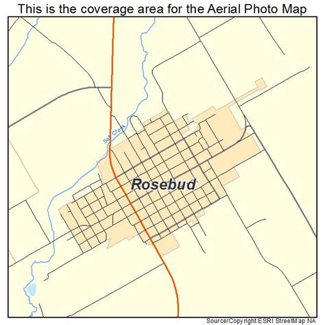 Aerial Photography Map of Rosebud, TX Texas