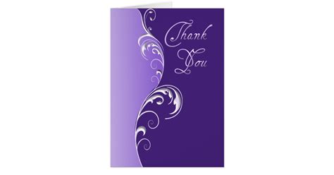 Thank You ~ Purple Card | Zazzle