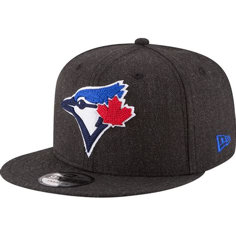 New Era Toronto Blue Jays Heathered Black Crisp 9FIFTY Adjustable ...