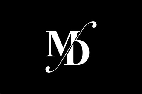 MD Monogram Logo design By Vectorseller | TheHungryJPEG.com