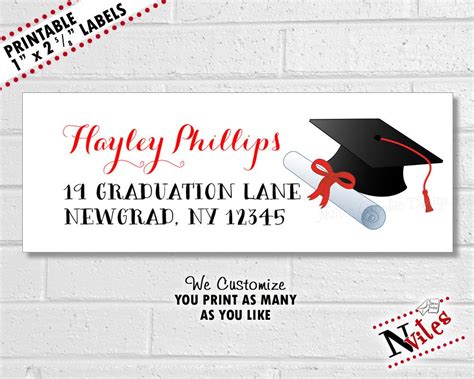 Printable Graduation Address Labels Template Free | FREE Printable Online