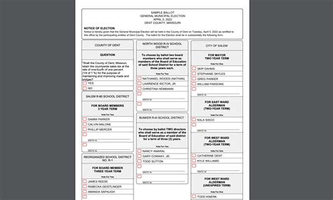 SAMPLE BALLOTS: Check your ballot for Missouri’s April 5 election