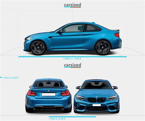 BMW 2-Series 2015-2021 Dimensions Side View