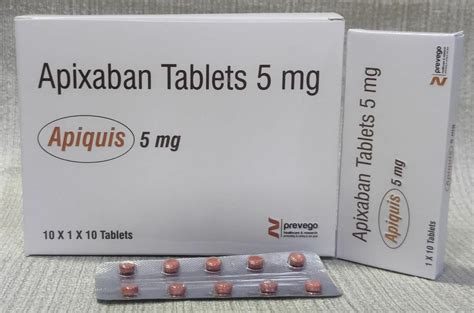 Apixaban 5 Mg at Rs 180/stripe | Pharmaceutical Tablets in Nagpur | ID: 27159496955