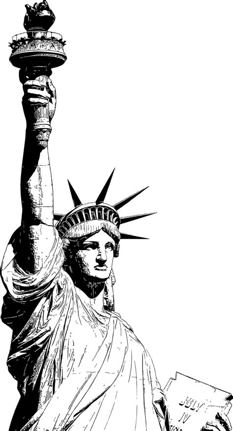 America, American, Famous Buildings, Landmark, Liberty | Statue of liberty drawing, Architecture ...