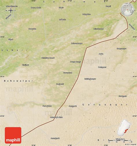 Satellite Map of Bahawalnagar