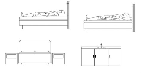 DOUBLE BED ELEVATION AND FURNITURE BLOCKS CAD DRAWING DETAILS DWG FILE | by Autocad Files | Medium