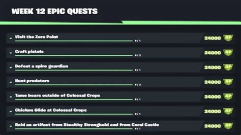 Fortnite Season 6 Week 12 Challenges: Epic and Legendary Quests ...