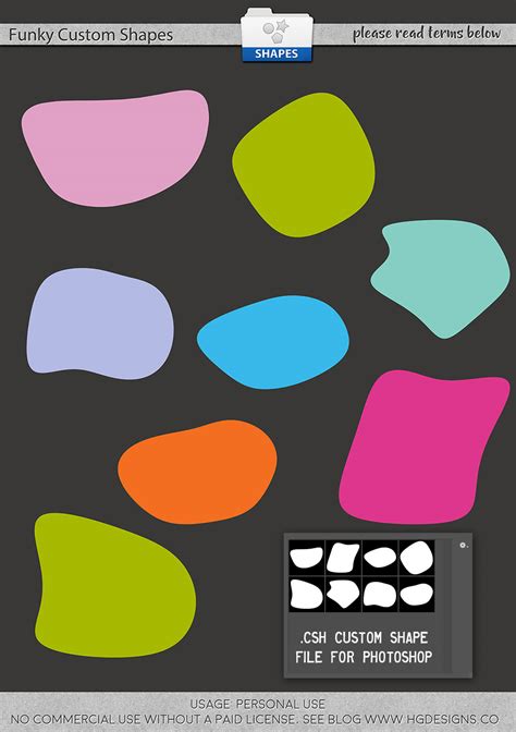 freebie: photoshop custom shapes – HG Designs