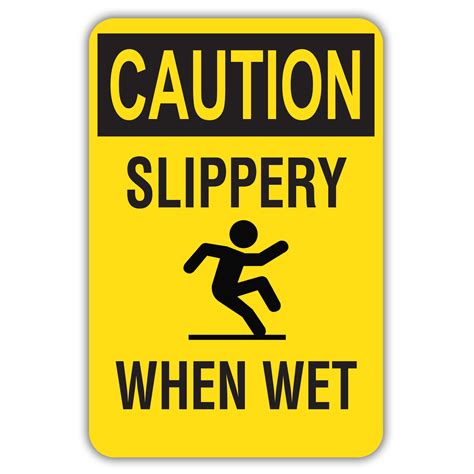 CAUTION SLIPPERY WHEN WET - American Sign Company