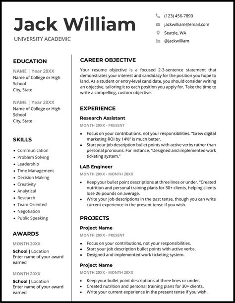 43 Word Resume Templates (Free) Designed for 2024