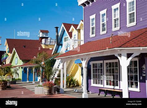 The colourful Shoreline Village, Long Beach, California, USA Stock Photo - Alamy