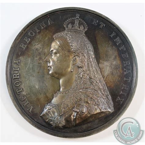 1887 Golden Jubilee of Queen Victoria Silver Medal. This impressive ...