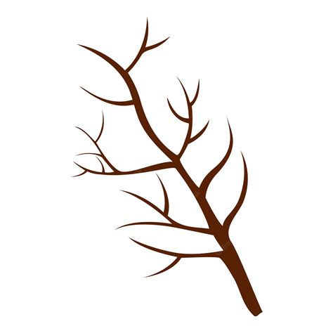 Premium Vector | Leafless tree element in brown color