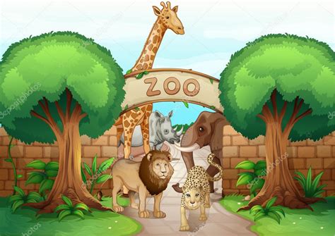 A zoo and the animals Stock Vector by ©interactimages 14173185