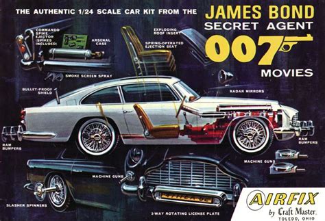 Classic Model Car Kits: James Bond 007’s Aston Martin DB-5 by Airfix ...