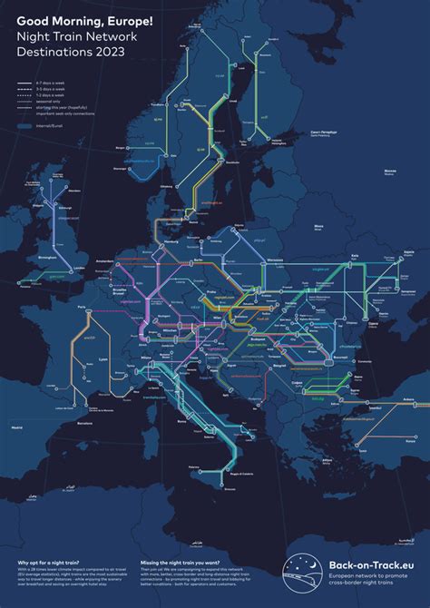 Map of night trains in Europe in 2023 (source in the comments of the original post) : r ...