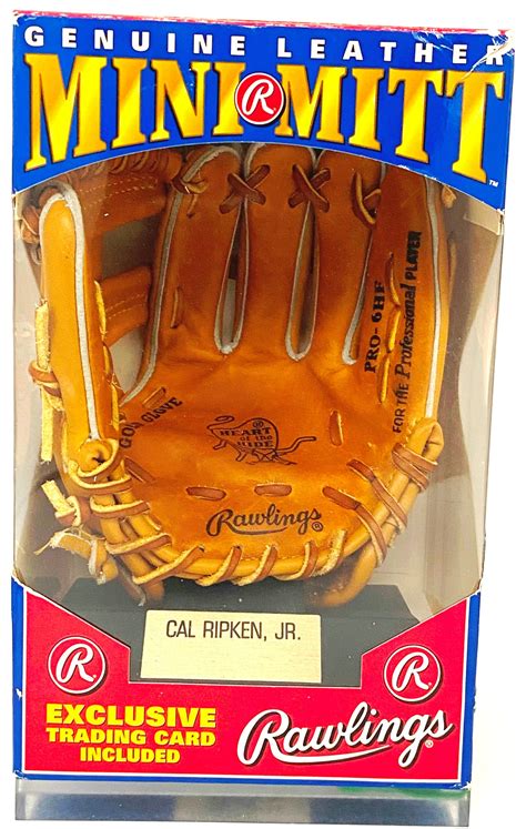 Vintage 1991 Rawlings Genuine Replica Leather Mini Mitt Cal Ripken Jr ...