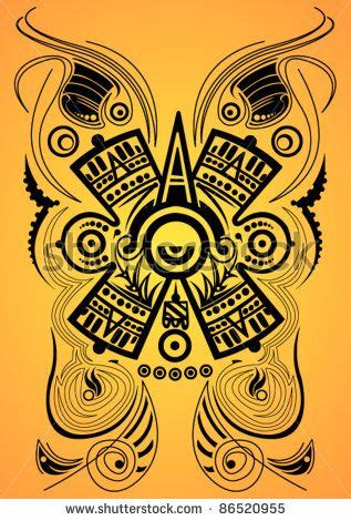 Stylized Mayan symbol - tattoo, vector illustration Mayan Tattoos, Symbol Tattoos, Tatoos, Aztec ...