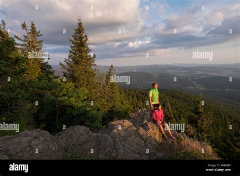 Hiking in Bavarian Forest, Bavaria, Germany Stock Photo - Alamy