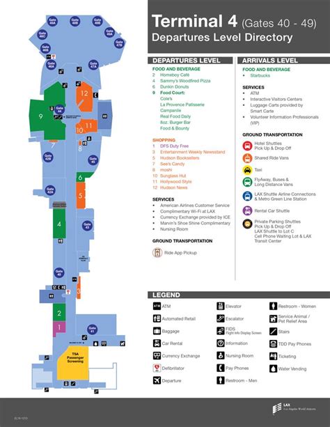 Los Angeles Airport(LAX) Terminal Maps, Shops, Restaurants, Food Court 2024