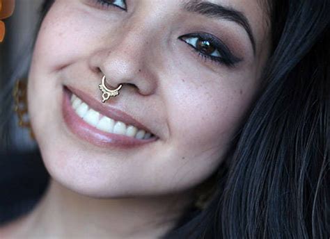 Solid Gold Septum Jewelry Gold Septum Ring Septum Ring | Etsy