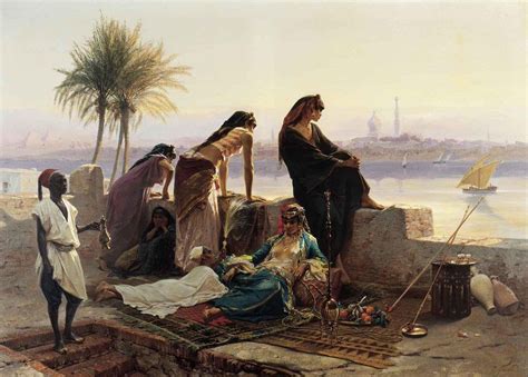 Eugène Giraud, Terrasse au bord du Nil | Painting, Egyptian art ...