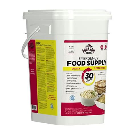 Augason Farms Deluxe Emergency 30 Day Food Supply (1 Person) - Survival ...