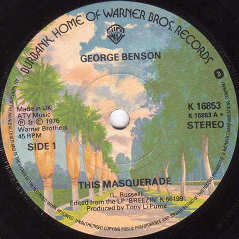 George Benson – This Masquerade / Six To Four (1976, Vinyl) - Discogs