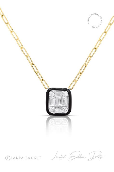 Limited Edition Diamond and Enamel Necklace