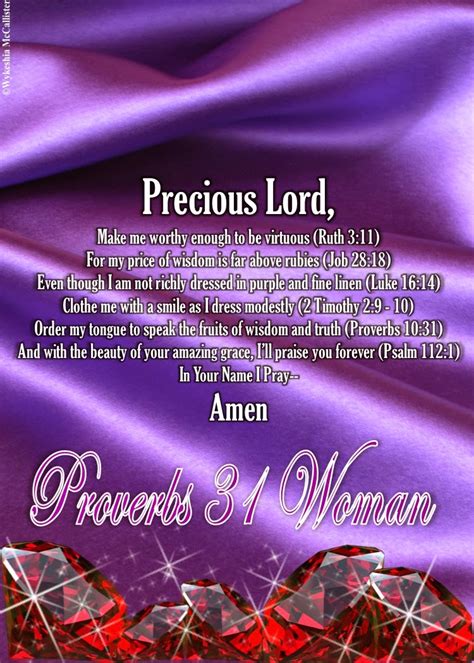 Rubies of Proverbs: Proverbs 31 Woman's Scripture Prayer