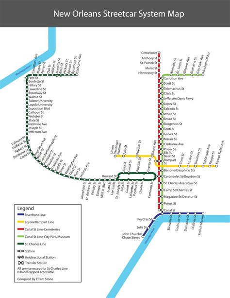 Printable New Orleans Streetcar Map