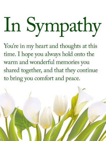 Sympathy Card Quotes For Loss Of Husband - ShortQuotes.cc