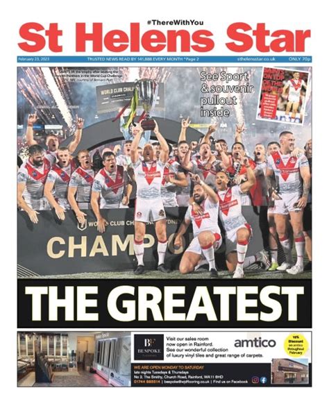 St Helens Star marks World Club Challenge victory - Journalism News ...