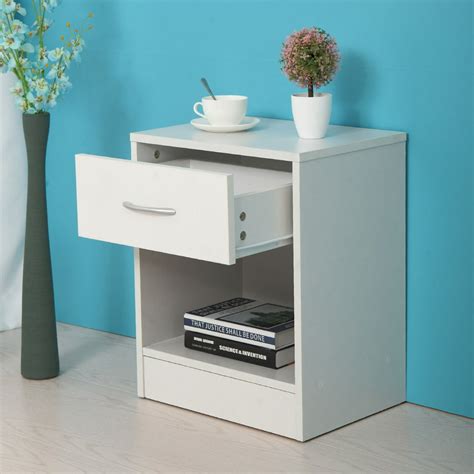 Zimtown Zimtwon Nightstand Bedside Table Bedroom Night Stand Furniture Open Storage W/Drawer End ...
