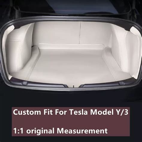 Tesla Model 3 Y Custom Fit Trunk Mat Car Interior Accessories Durable ...