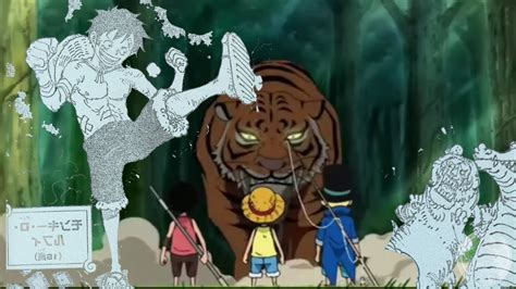 Young Luffy Vs Tiger King Scene Remember One Piece 1101 Flashback ...