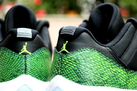 Snakeskin Returns to the Air Jordan 11 Low "Green Snake" - Air Jordans ...