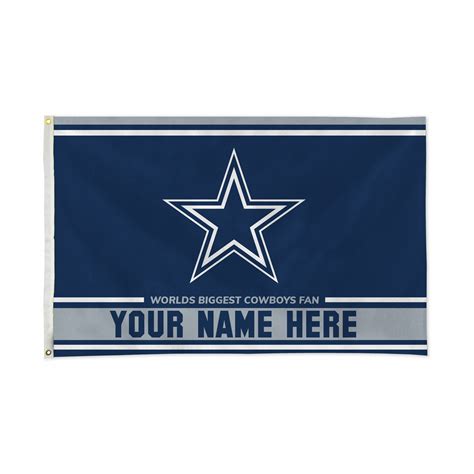 Officially Licensed NFL Dallas Cowboys Personalized Banner Flag ...