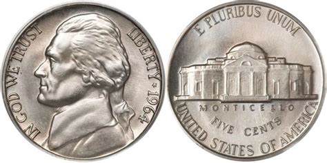 Jefferson Nickel 1938 - Now US Coin Guide Images Facts